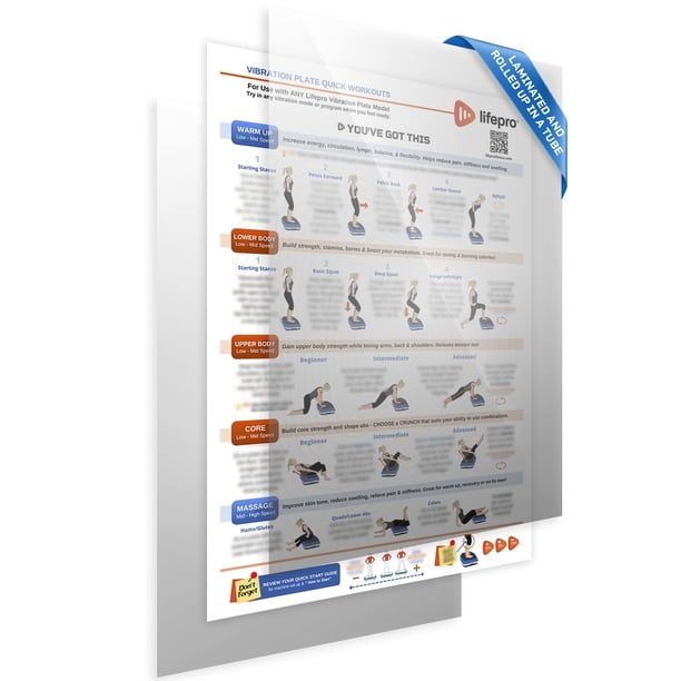 Póster Laminado de Entrenamiento con Plataforma Vibratoria para Todo el Cuerpo LifePro