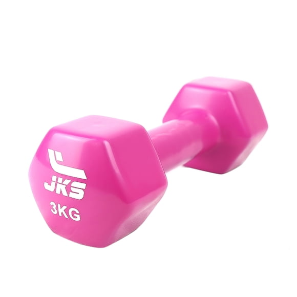 Mancuerna Hexagonal Vinilio Jks Rosado 3kg Unidad