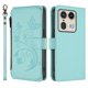 thumbnail image 2 of Funda Cartera Mariposa para [Motorola Edge 50 Ultra 5G] con Soporte y Cremallera Verde menta, 2 of 6