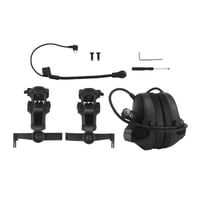 Ioensy - Auriculares Con Micrófono Protección Auditiva Para Comunicación Disparar Cortar Negro