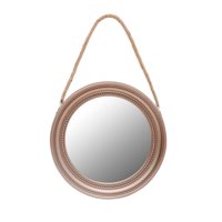 Vgo - Espejo Redondo Cafe 33X33X3.5 Con Soga