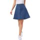 thumbnail image 1 of INSPIRE CHIC Faldas para Mujer de Regreso a Clases de Cintura Alta Línea A Acampanada Casual Falda de Mezclilla Azul Denim L, 1 of 5
