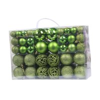 Magideal - 100 Piezas De Bolas De Navidad Colgantes, Caja De Regalo, Colgantes Inastillables, Adornos Navideños Para Decoración De Festivales, Bodas, Fiestas Nav Verde