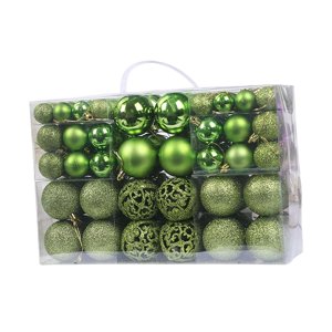 Magideal - 100 Piezas De Bolas De Navidad Colgantes, Caja De Regalo, Colgantes Inastillables, Adornos Navideños Para Decoración De Festivales, Bodas, Fiestas Nav Verde