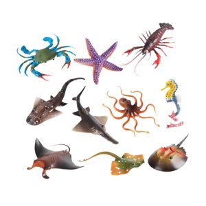 Magideal - 10X Animales Marinos Falsos, Animales Marinos Para Niños, Simulación Cognitiva, Modelo De Animales, Juguete Artificial, Modelo De Animal, Juguete Para