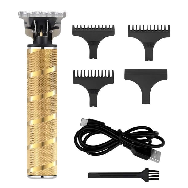 Cortapelos para hombres, afeitadora de barba inalámbrica, recortadora de pelo eléctrica con cuchilla en T, kit de aseo