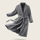 thumbnail image 1 of Bata De Baño Microfibra Absorbente Suave Unisex Seca Rapido Gris, 1 of 10