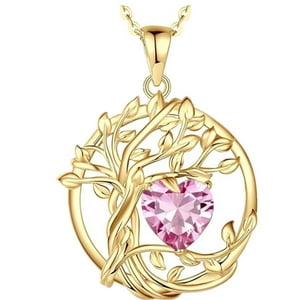Collar Heshpaws Tree Of Life Birthstone Necklace