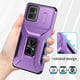 thumbnail image 4 of Funda Armada para Motorola Moto G Power 2023 con Tapa Deslizante y Soporte Magnético Giratorio Morado, 4 of 5