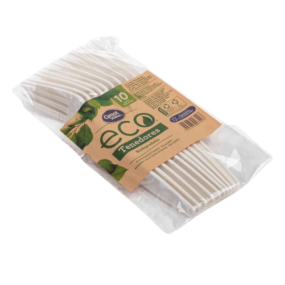 Tenedor Biodegradable, 10 Un