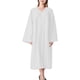 thumbnail image 5 of Toga de graduación unisex mate para secundaria, toga de coro para iglesia, toga de juez, disfraz de Halloween (blanco), 5 of 6