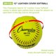 thumbnail image 4 of Champion Sports Softballs de Cuero de 12 pulgadas - Núcleo de Corcho - Compresión Media - Costuras Elevadas - Amarillo Óptico - Paquete de 12, 4 of 9