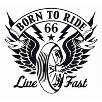 Rienda Libre Graphics - Decomural Born To Ride Motorbike Ws-41146