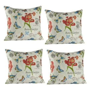 Masel - Set 4 Lona Española Garden 50X50 Ivory