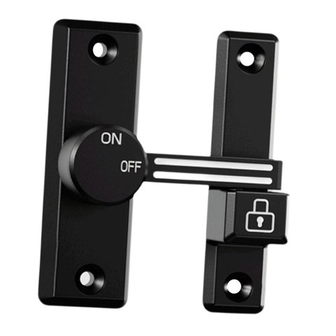Magideal - Pestillo De Puerta Abatible, Pestillo Deslizante, Protector Luminoso, Resistente, Fácil Instalación, Cerradura De Puerta, Pestillo De Bloqueo Para Hot Negro