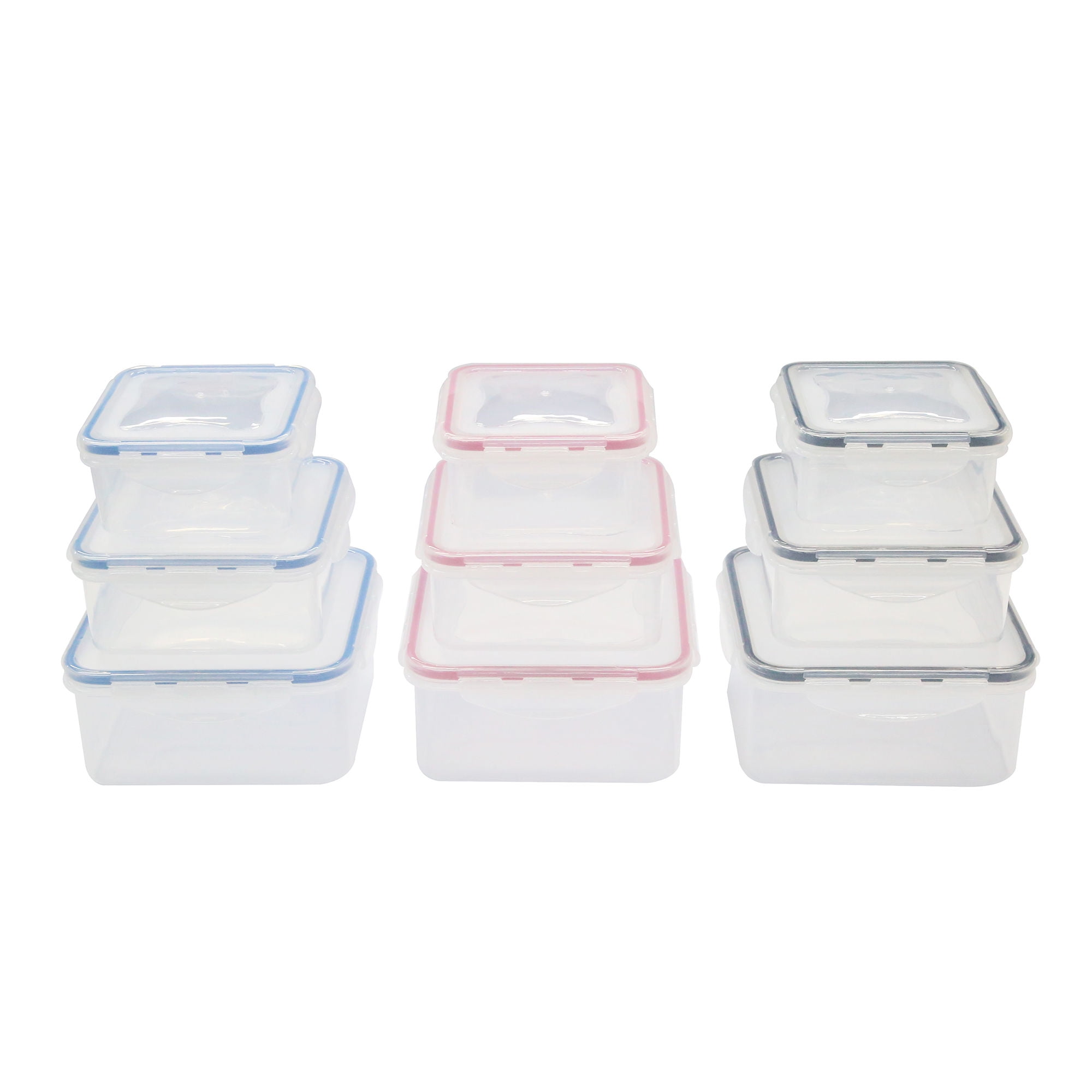 Haus - Hermeticos 3 Piezas Caja De Pp Con Anillo De Silicona