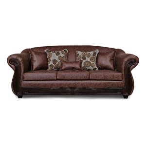 Adonis Leudh - Sofá 3 Personas Estambul Envejecido Café Oscuro