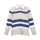 thumbnail image 1 of Polera Niño Manga Larga a Rayas con Cuello Camisero Arena, 1 of 3