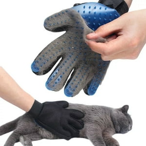 Defensor Forever - Guante Tipo Cepillo, Limpia Pelos Para Tu Mascota Azul