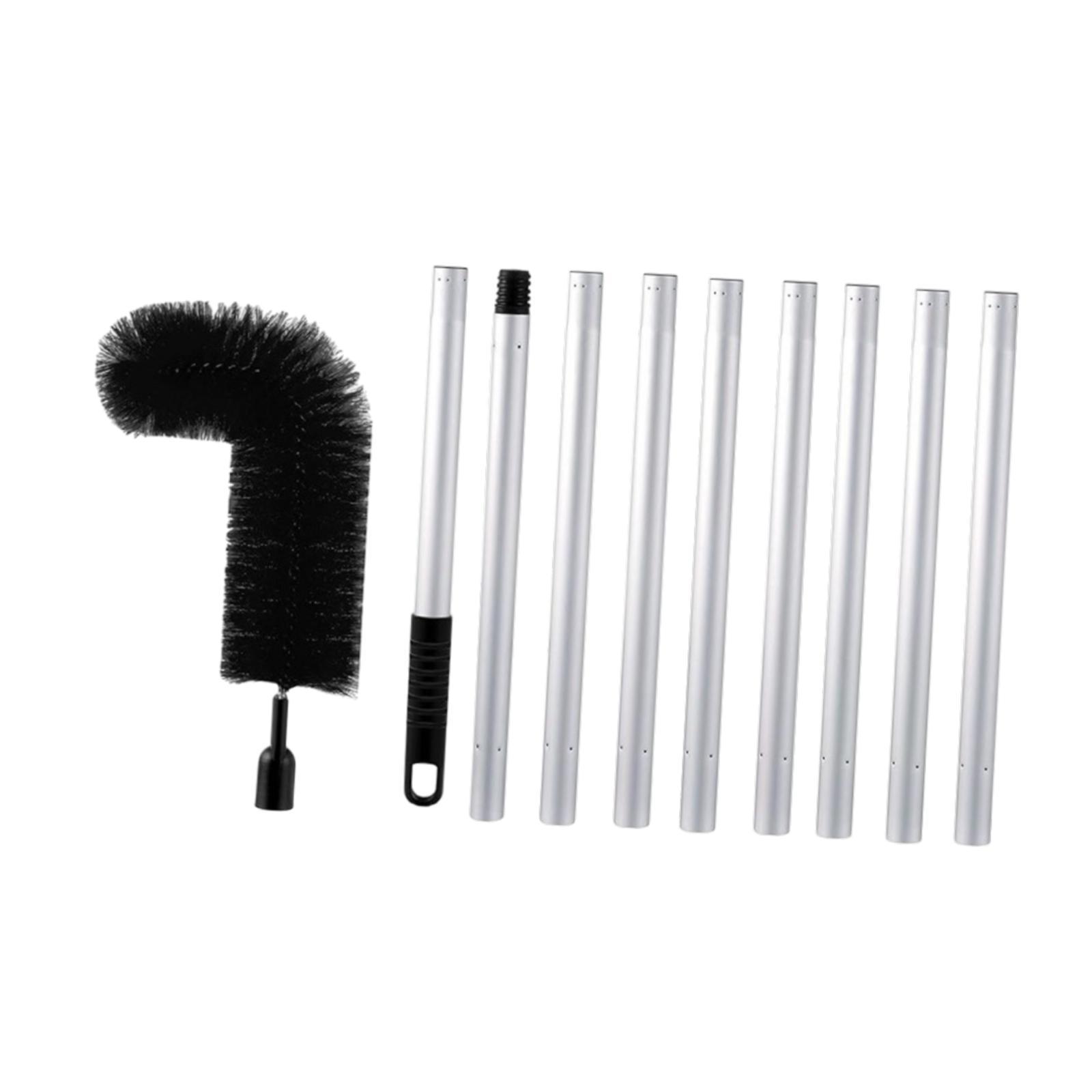 Magideal - Herramienta Limpiadora De Cepillos Para Canalones, Herramienta Para Techos, Poste Extensible Telescópico, Herramienta Portátil De Limpieza De Canalone 298 Cm