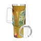 thumbnail image 3 of Pookoo Vaso aislado de acero inoxidable con asa, diseño temático, regalo para familia, amigos y fans; incluye pajita y encaja en el portavasos estándar, 40 oz, 3 of 6