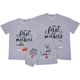 thumbnail image 1 of Conjuntos familiares a juego para mamá y yo, camisetas con letras mini para mamá y papá, camisetas para el día de la madre, mono para bebé, conjunto de ropa para sesión de fotos familiar (gris-c, 12-1, 1 of 4