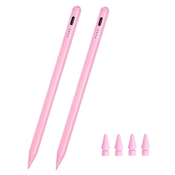 Lápiz táctil Rgar de 2 piezas, rosa, punta de 1,5 mm, carga USB