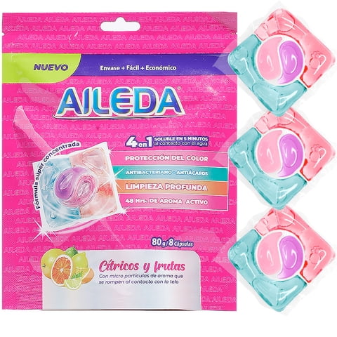 Detergente En Capsulas Premium Aileda Para Viajes 8 Unidades