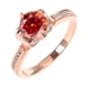 thumbnail image 1 of Anillos de Moissanita de Oro Rosa de 18K de 1 Uds para Mujer Regalo Color D VVS1 Anillos de Diamante Anillos de Plata Esterlina 925 Joyería Anillos de Compromiso de Moissanita con Corazón con, 1 of 8