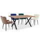 thumbnail image 1 of Comedor Monaco Mesa 160x90cm + 4 Sillas Mix Velvet, 1 of 1