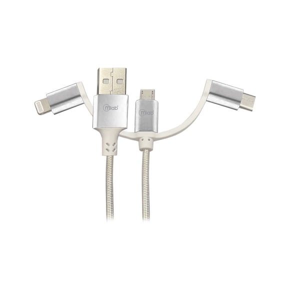 MICROLAB CABLE 3 EN 1 USB A MUSB - C Y LIGHTN 1MT