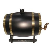 Magideal - Barril De Roble Para Envejecimiento, Barril De Vino De Roble Con Tapón Y Espiga, Barril De Vino De Madera, Dispensador De Barril De Cerveza Para Vino , 3L