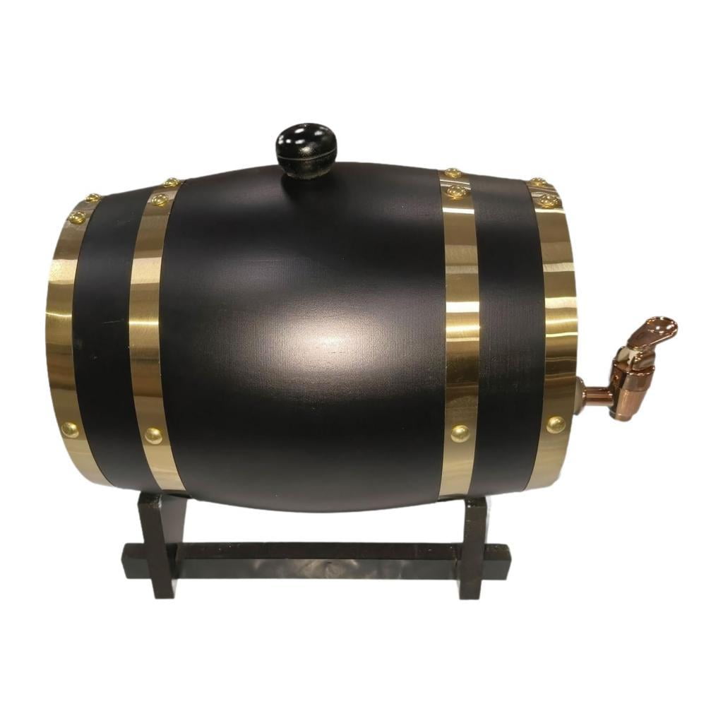 Magideal - Barril De Roble Para Envejecimiento, Barril De Vino De Roble Con Tapón Y Espiga, Barril De Vino De Madera, Dispensador De Barril De Cerveza Para Vino , 3l