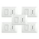 thumbnail image 1 of Pack 5 Tomacorriente Simple 10A 250V + Interruptor Simple 9/12 10A 250V Blanco, 1 of 4