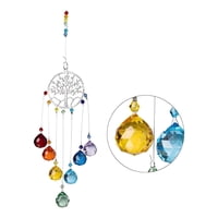 Genérico - Atrapasol Árbol De La Vida 7 Chakras Plateado