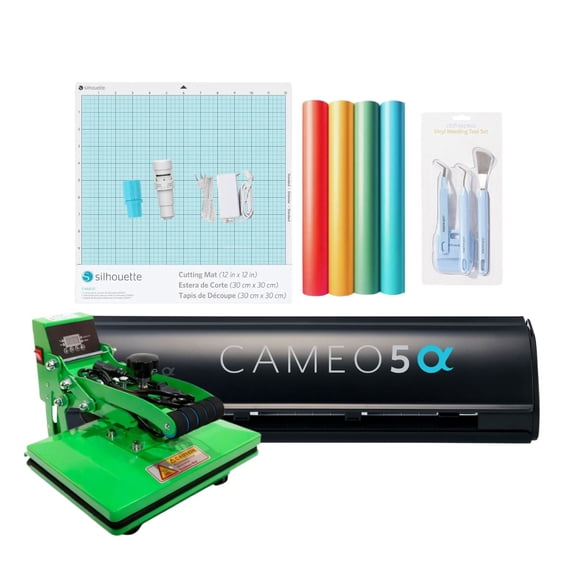 KIT INICIO CAMEO 5 ALFA BLACK + ESTAMPADORA 20CMx30CM