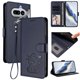 thumbnail image 2 of Funda Billetera con Relieve de Gato para Nothing Phone 4A, Azul, 2 of 6