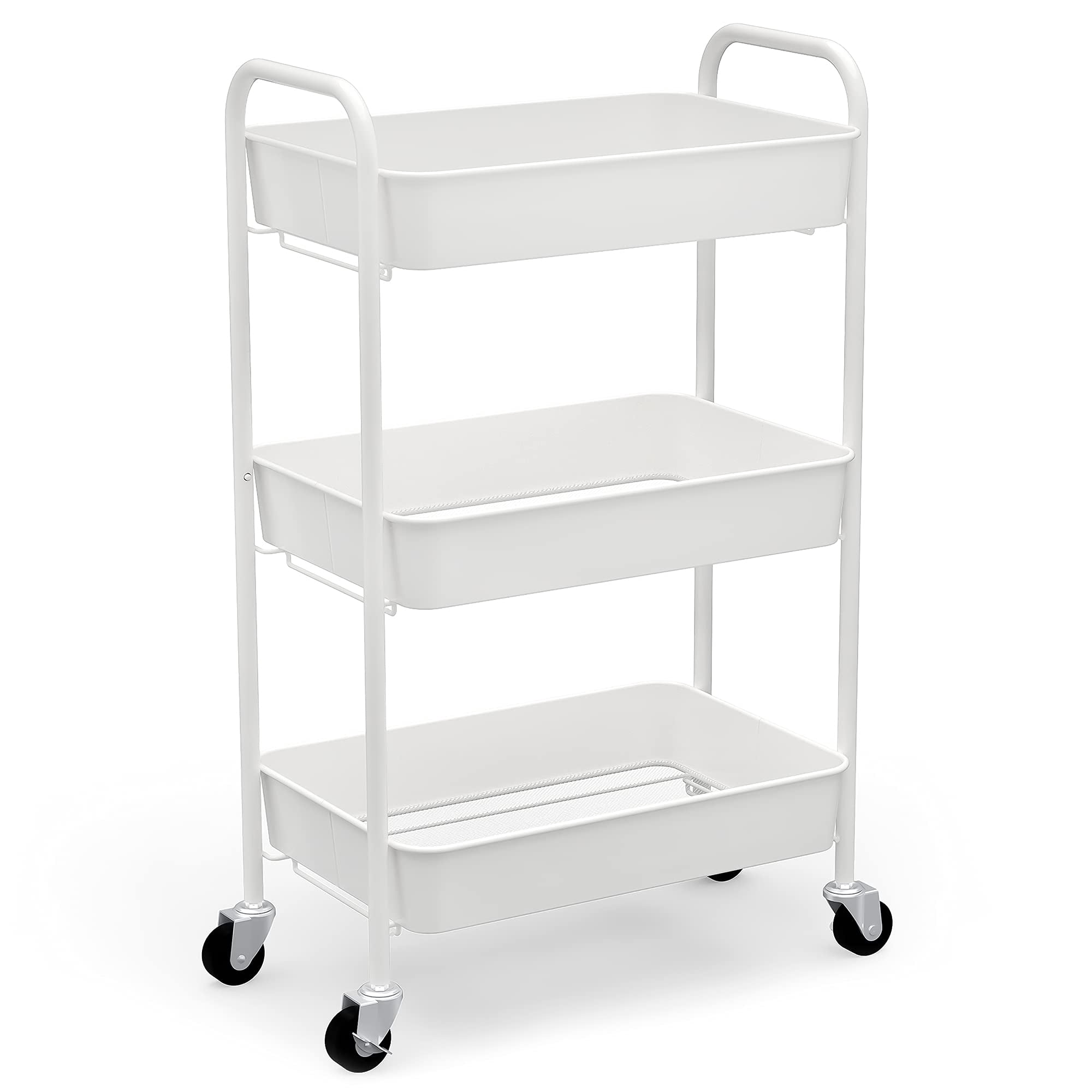 Organizador De Almacenamiento Caxxa De 3 Niveles, Metal Laminado, Blanco