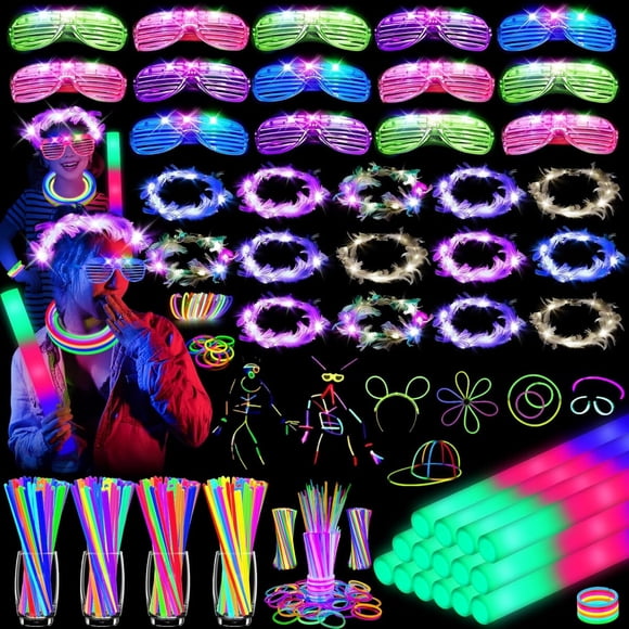 Suministros para Fiesta Glow HONLYNE, 142 Piezas de Accesorios LED