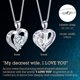 thumbnail image 4 of Collar ONLYLIKE con colgante en forma de corazón de 3 quilates y moissanita para esposa, 4 of 9