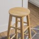 thumbnail image 4 of Taburete Linon Natural con asiento redondo de 24 pulgadas, 4 of 9