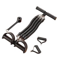 Ioensy - Banda De Resistencia Para Pedales, Banda Elástica De Látex Para Abdominales, Para Hombros, Piernas Y Espalda, Color Negro