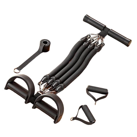 Ioensy - Banda De Resistencia Para Pedales, Banda Elástica De Látex Para Abdominales, Para Hombros, Piernas Y Espalda, Color Negro