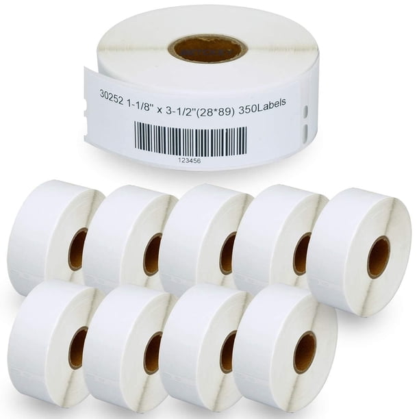Etiqueta con dirección y código de barras DYMO 30252, compatible con BETCKEY, 10 rollos