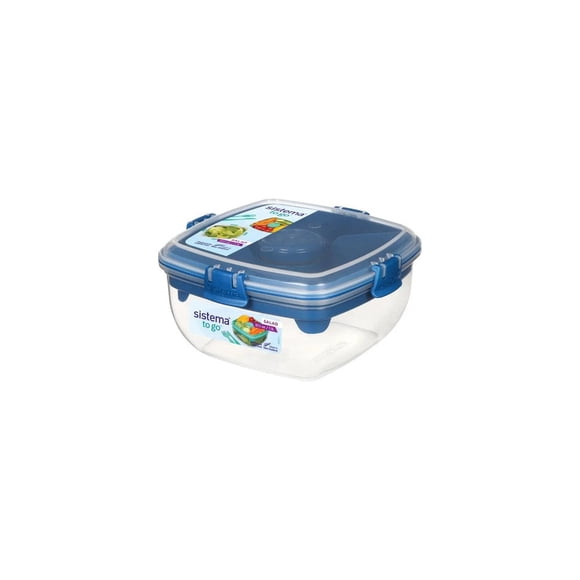 Tupper Recipiente Sistema To Go Ensaladas 1,1lts Azul Azul