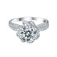 thumbnail image 1 of Anillos de Compromiso de Moissanita de 2 Uds para Mujer Corte Redondo Anillo de Promesa de Aniversario de Plata Esterlina Color D VVS1 Anillos de Moissanita Anillos de Diamante con Certificado, 1 of 7