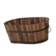 thumbnail image 3 of Maceta De Madera Estilo Barril, Versátil, Rústica, Para Patio, Alféizar De Ventana, Cocina, Mediana, 3 of 5