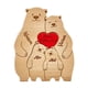 thumbnail image 4 of Bear Family Wooden Art Puzzle Familia Diy Familia De Osos Para Navidad Avaloramiento 4 Osos, 4 of 5