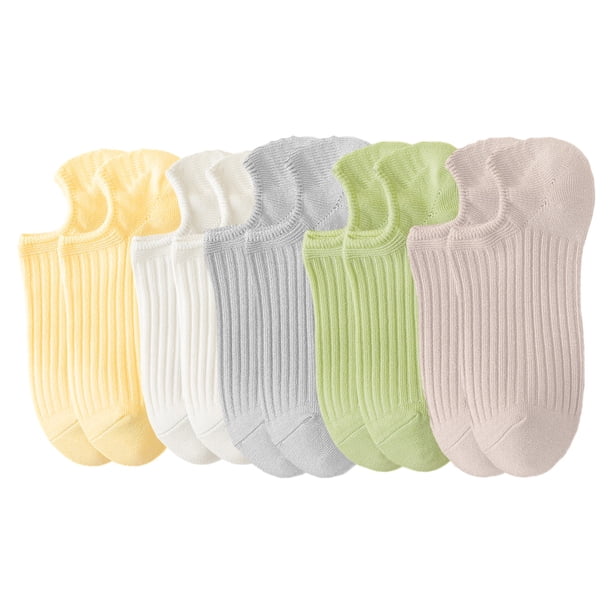 Calcetines finos de cintura baja para mujer, transpirables, de algodón de color liso.