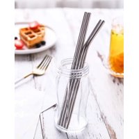 Genérico - Set 8 Bombillas Y 2 Accesorios Limpieza Acero Reutilizables